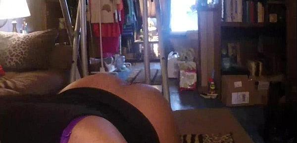  Horny South Indian girl shows off her big ass while working out
